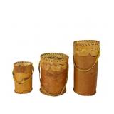 THREE VINTAGE CREE BIRCH BARK BASKETS