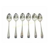 SET OF SIX ENGLISH STERLING TEASPOONS