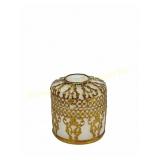 FRENCH OPALINE BRONZE DRESSER JAR W/ MINI PAINTING