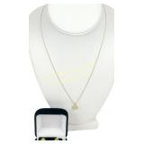 14K GOLD PENDANT NECKLACE AND EARRINGS