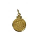 1920 MEXICO 2 PESO .900 GOLD COIN PENDANT