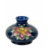 MOORCROFT COBALT BLUE COLUMBINE & FREESIA VASE