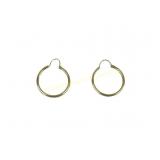 14K GOLD HOLLOW HOOP EARRINGS