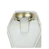 MEN'S 10K WHITE AND YELLOW GOLD BAND