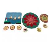NINE CHETICAMP HOOKED MATS & COASTERS