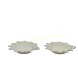 19TH C. VILLEROY & BOCH METTLACH LEAF DISHES