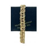14K YELLOW GOLD DOUBLE LINK BRACELET