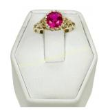 14K GOLD VICTORIAN STYLE RUBY RING