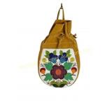 FIRST NATIONS BEADED MOOSE HIDE LEATHER BAG