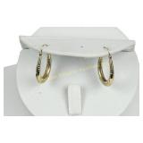 9K GOLD OVAL HOOP EARRINGS