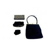 THREE VINTAGE EVENING HAND BAGS