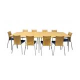 DANISH BOARDROOM TABLE WITH 14 CHAIRS