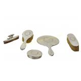 FIVE PIECE BIRKS STERLING VANITY SET