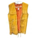 VINTAGE FIRST NATIONS MOOSE HIDE VEST