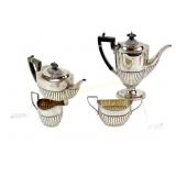 BIRKS STERLING 4 PC BACHELOR TEA & COFFEE SET