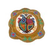 FIRST NATIONS BEADED MOOSE HIDE MAT