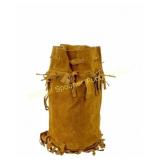 FIRST NATIONS CYLINDRICAL MOOSE HIDE BAG