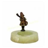 CIRCA 1920'S BRONZE AND ALABASTER VIDE POCHE