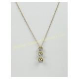 10K GOLD DIAMOND PENDANT NECKLACE