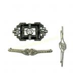 THREE STERLING ART DECO BROOCHES