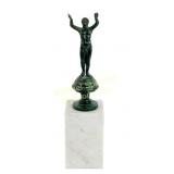 BRONZE FIGURAL STATUE OF A MAN