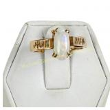 VINTAGE 14K YELLOW GOLD OPAL RING