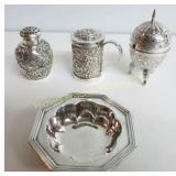 900+ CHINESE EXPORT SILVER + STERLING NUT DISH