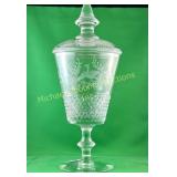 VAL ST. LAMBERT CRYSTAL BIRDS OF PARADISE URN