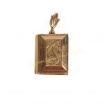 14K GOLD BOOK FORM LOCKET PENDANT