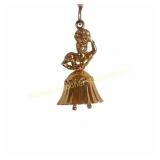 VINTAGE 18K YELLOW GOLD CARMEN MIRANDA CHARM