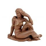 MEISSEN FEMALE SEATED NUDE BOTTGER FIGURINE
