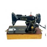 1956 SINGER PORTABLE SEWING MACHINE - MODEL 99K