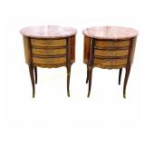 PAIR FRENCH LOUIS XV STYLE SIDE TABLES