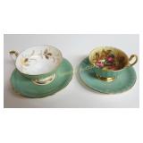 AYNSLEY ORCHARD FRUIT TEACUP +OTHER TEACUP