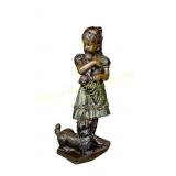 ARI BITTER - LIFE SIZE BRONZE GIRL SCULPTURE
