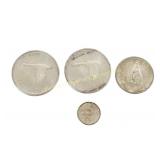 FOUR CANADIAN 1967 SILVER COINS