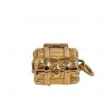 9K GOLD DOME TOP PIRATE CHEST CHARM