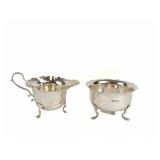 ENGLISH STERLING CREAM AND SUGAR