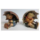 VINTAGE GOEBEL HUMMEL - UMBRELLA BOY & GIRL