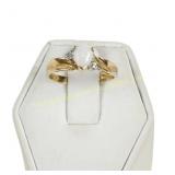 10K YELLOW GOLD OPAL AND DIAMOND RING