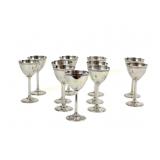 ELEVEN .800 SILVER GOBLETS