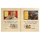 TWO ORIGINAL 1940'S CAMEL CIGARETTE ADS