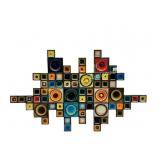 1960'S KONRAD GALAAEN STONEWARE TILE WALL ART