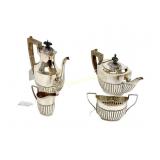 RYRIE STERLING FOUR PIECE TEA SET