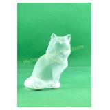 LALIQUE CRYSTAL HEGGIE CAT FIGURINE