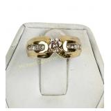 18K YELLOW GOLD DIAMOND RING