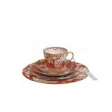 ROYAL CROWN DERBY RED MIKADO - 5 PIECE SET