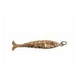 14K YELLOW GOLD ARTICULATED FISH PENDANT