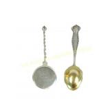STERLING TOMATO SERVER & TOWLE SERVING SPOON
