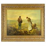 AFTER JEAN FRANCOIS MILLET - OIL ON CANVAS